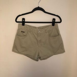 Calvin Klein Vintage Khaki Cotton Mom Boho Shorts